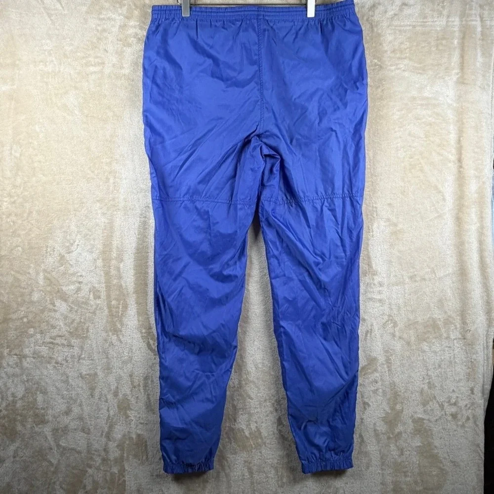 Vintage Nike Men L Royal Blue Windbreaker Track Pants Large Embroidered Logo 90s
